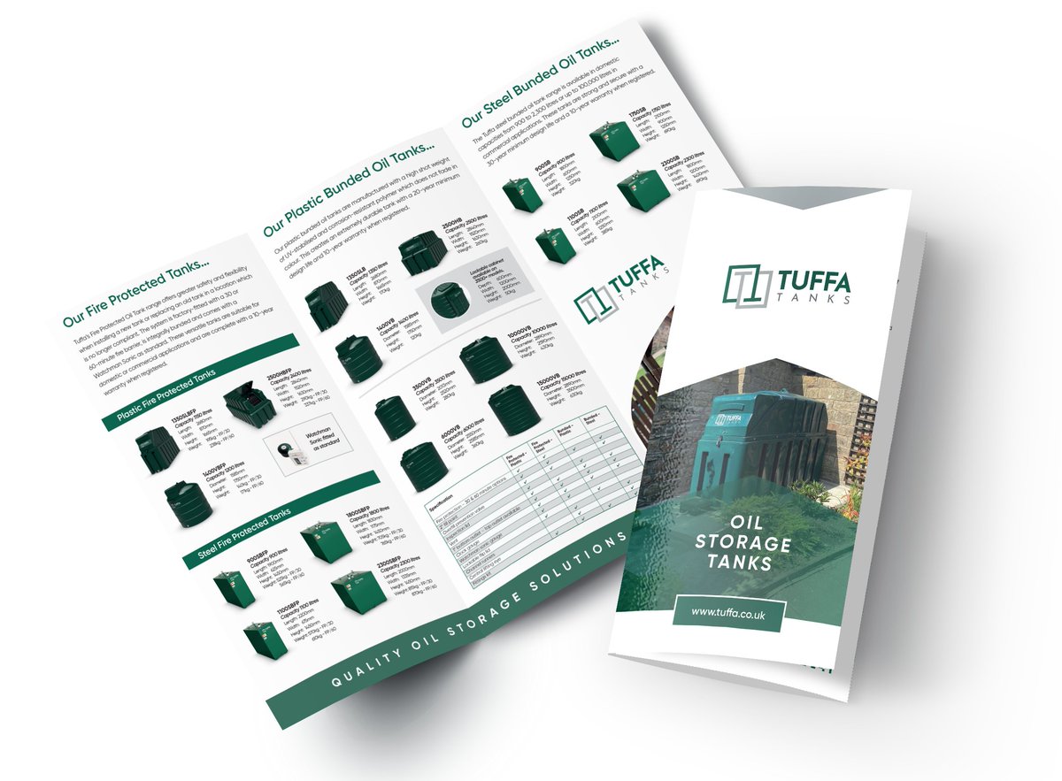 TuffaTanks's tweet photo. We have new 3-fold #OilTank leaflets printed and ready to be posted to #OilHeating engineers throughout the UK.
View and download the leaflet using the link below or contact marketing@tuffa.co.uk to request a delivery of printed leaflets.
https://t.co/kjVQ6qgHM4 https://t.co/Mk8KcMuO0c