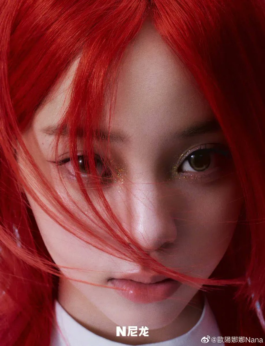 DailyCpop's tweet photo. #OuyangNana rocks red hair for Nylon July issue https://t.co/FRV9dma516