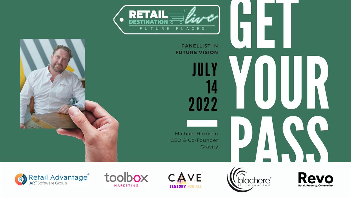 RevoLatest's tweet photo. PANELLIST ANNOUNCEMENT 📢
Let us introduce Michael Harrison, Co-Founder and Chief Growth Officer at @gravity_tweets.
To find out more and of course get your tickets! Please click here -> https://t.co/hXR2VBbjEl
#retaildestinationlive https://t.co/rcf8JQY0Ls