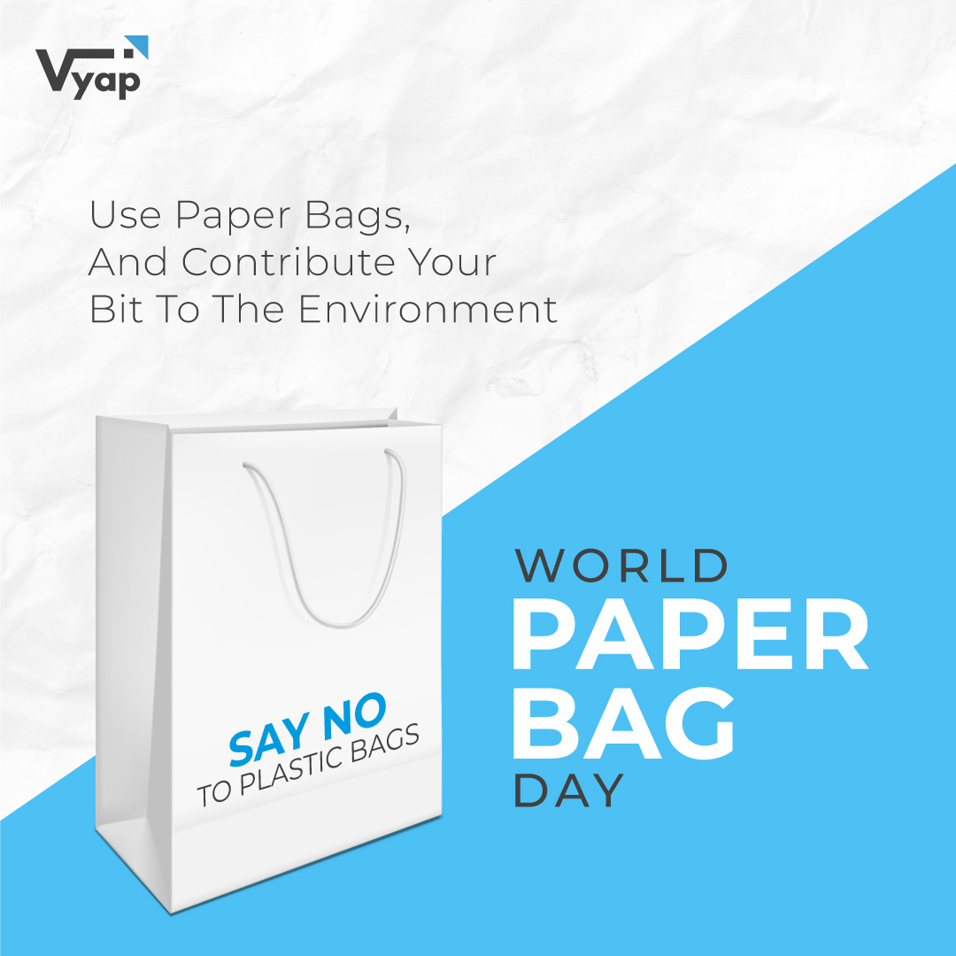 vyap_in's tweet photo. On the occasion of #WorldPaperBagDay, Let's encourage the use of paper bags and avoid #Plastic bags.
#paperbagday #PaperBagDay2022 #plasticfree #PlasticFreeJuly #restaurants #Vyap https://t.co/dbT5oCIPls