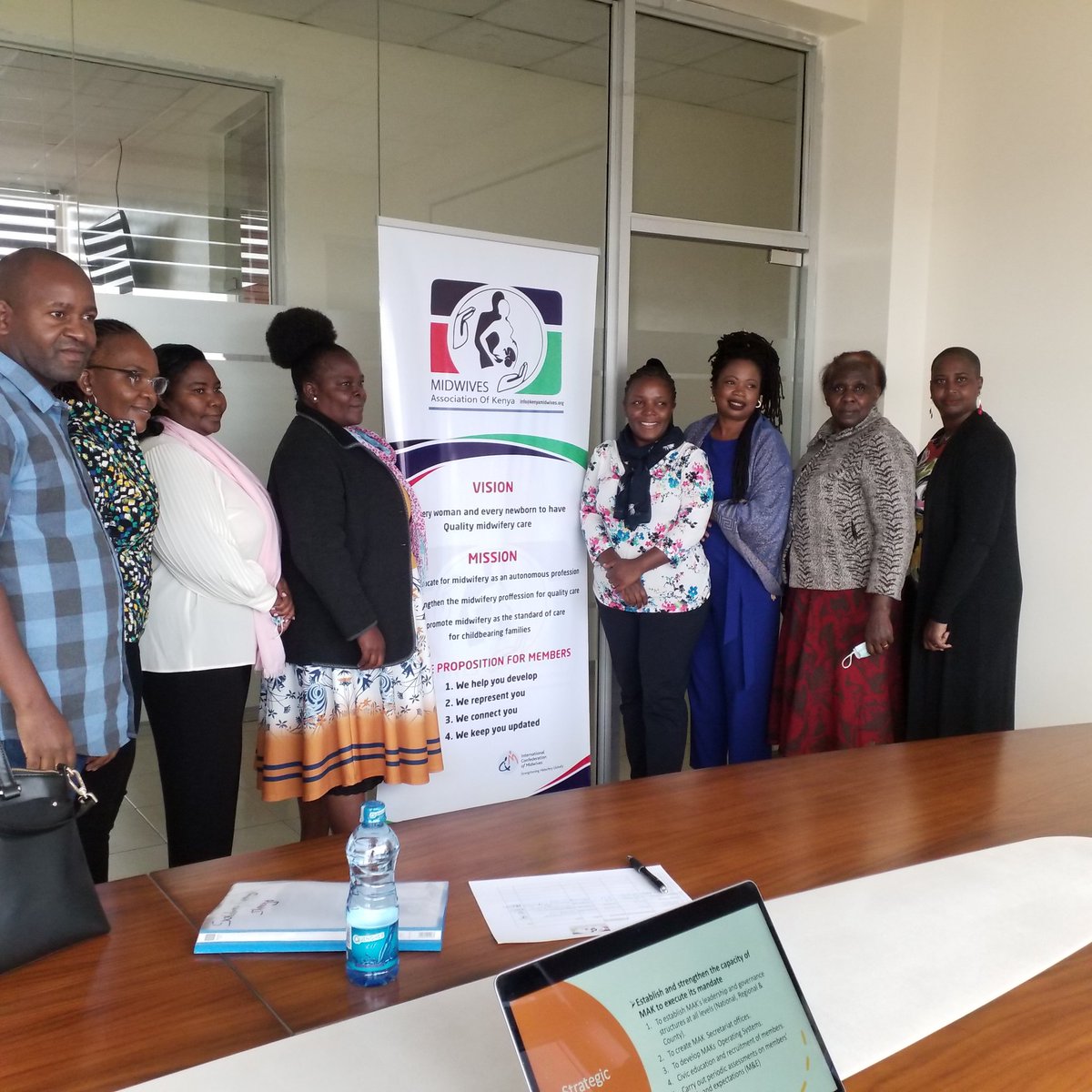 mutisyaboni's tweet photo. Midwives Association of Kenya NEC members held a meeting with partners from jpiego today morning at Their office board room to deliberate on MAK development agendas on maternal and Child health.@Kenyamidwives @MOH_Kenya @NCKenya https://t.co/zQ0bSZ0KTY