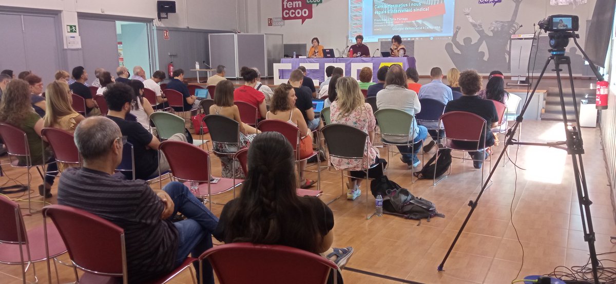 ccoo7itria's tweet photo. Després d'una breu pausa, continuem aquest 1r dia d'Escola d'Estiu de @ccoocatalunya escoltant les paraules de Francisco J. Trillo sobre #ReformaLaboral i #Contractacio, i de Carolina Vidal sobre #IgualtatdeGenere a les empreses. Brillants intervencions! https://t.co/37OOJw3v01