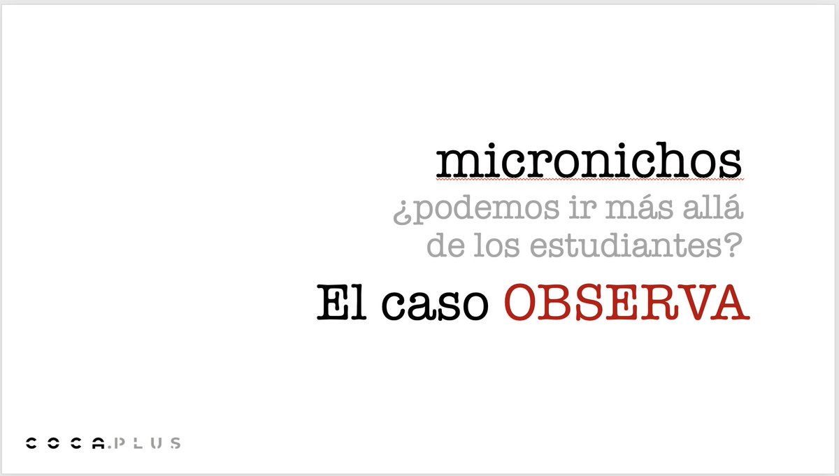 fernandezcoca's tweet photo. Planteamos una estrategia comunicativa para una docencia frente a nuestros estudiantes, sin embargo... ¿podemos ir más allá de este #micronicho, quizás también hacia otros?
#merecelapena #JornadaInnovacionUFV @innovacionufv @ufvmadrid https://t.co/LgG1ZB9WdK