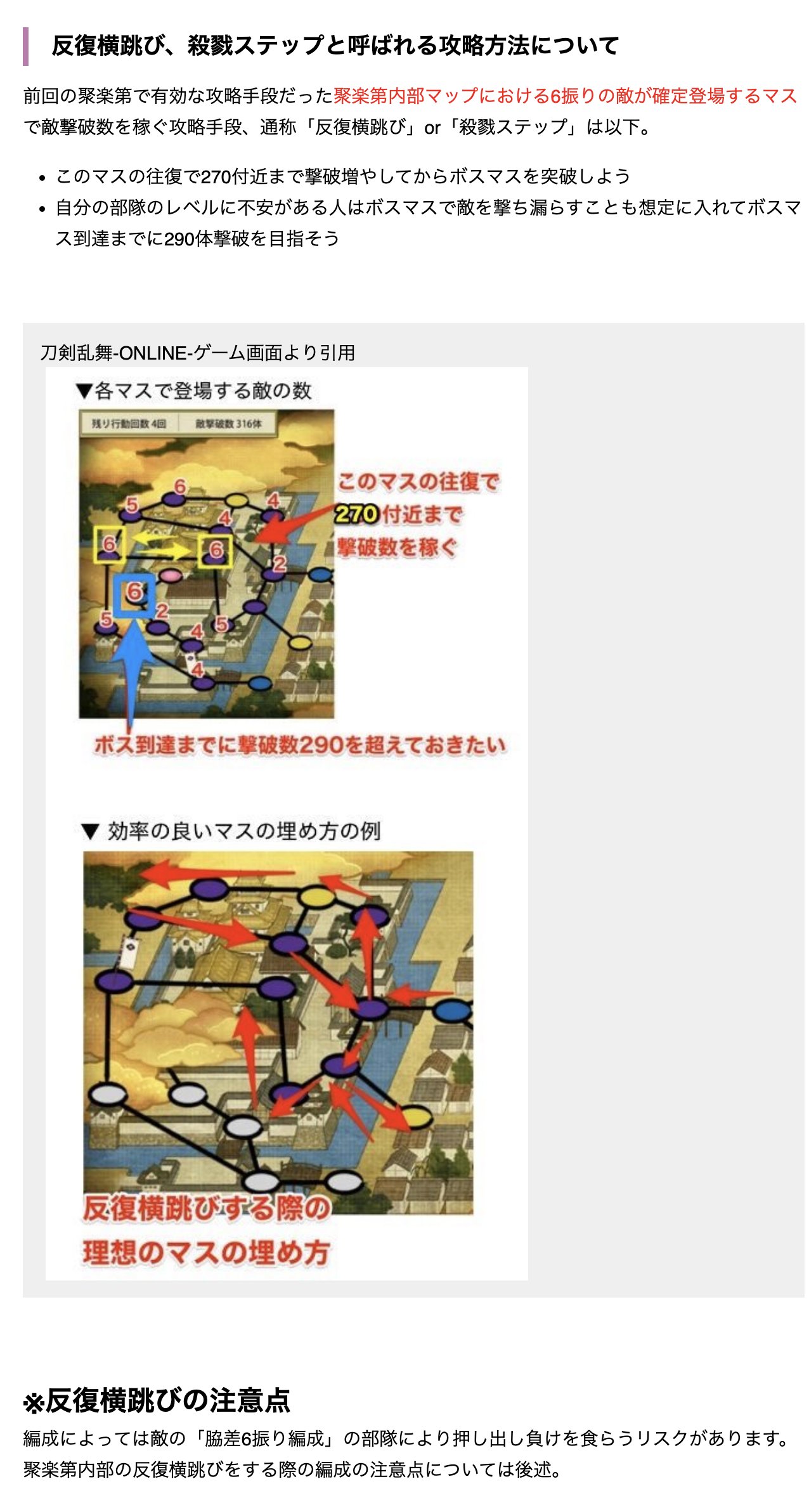 非公式 刀剣乱舞攻略速報 聚楽第の敵撃破数稼ぎに有効な攻略手法 通称 反復横跳び 殺戮ステップ について T Co Yhfmgrzmk1 T Co Luawkqe152 Twitter