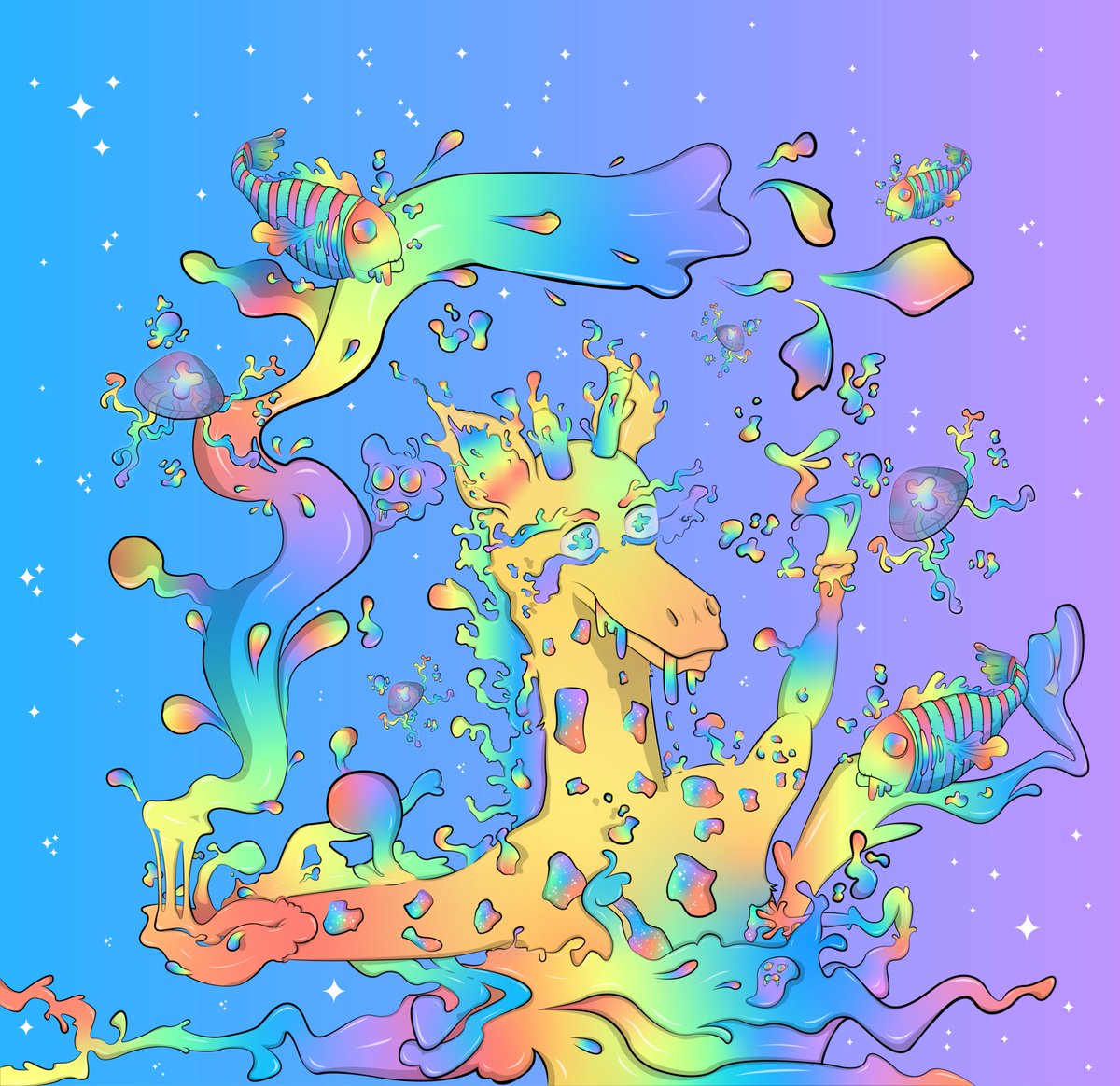 KarasunNft's tweet photo. @_NFTsArt @cybotz_nft Psychedelic Rainbow Giraffe
Price: 0.2 $ETH 
Polygon 
https://t.co/YQKCOvYiau https://t.co/3cs91BC8OS