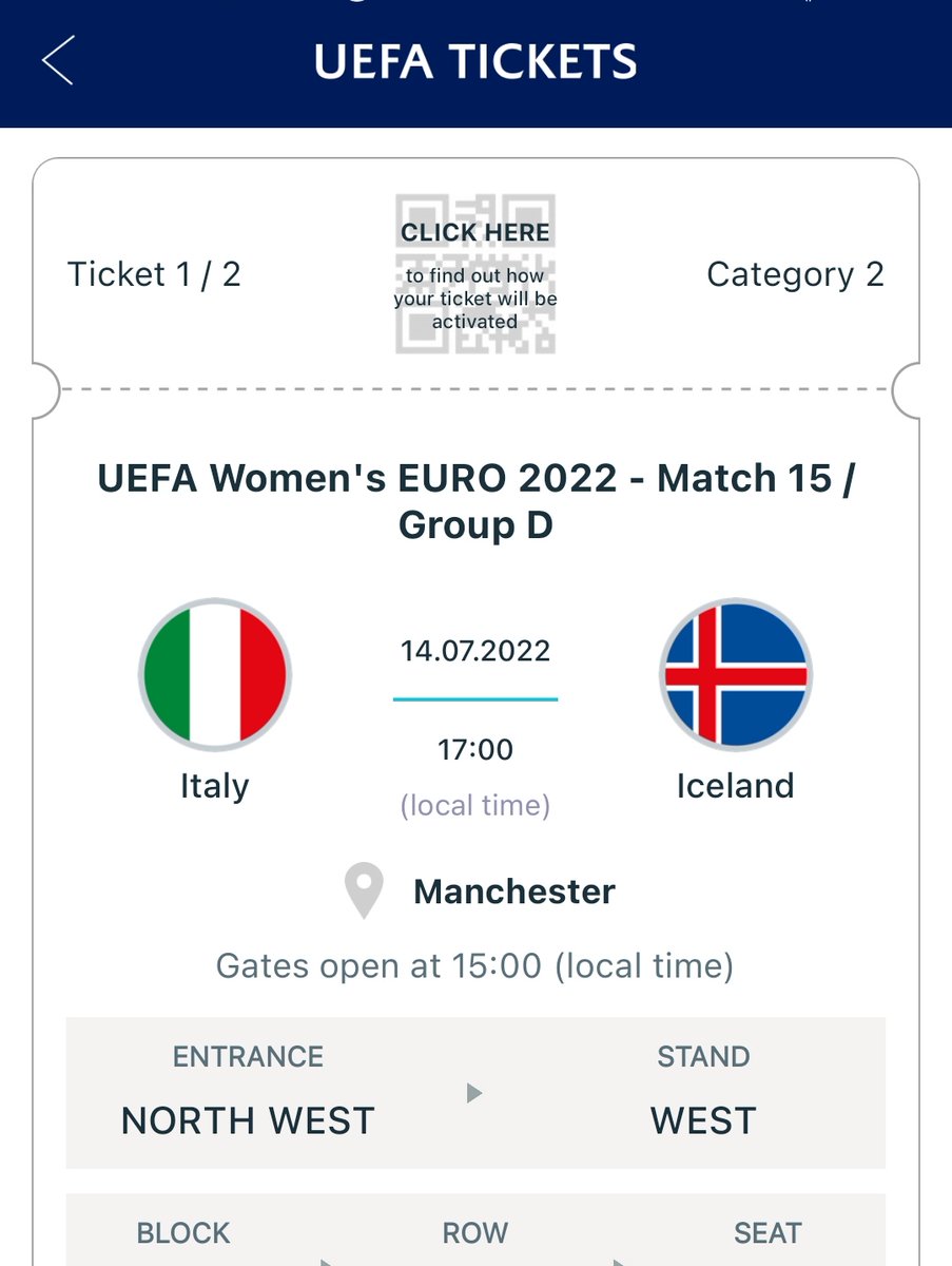 SimonInYellow's tweet photo. @SheKicksdotnet Great idea Jen! 

I've got two tickets to Italy v Iceland in Manchester this Thursday (14th July) that I'm gutted I can't get make it with it being an early kick off. 

Face value at £15 each if anyone's looking for tickets? https://t.co/95SHcOgbcu