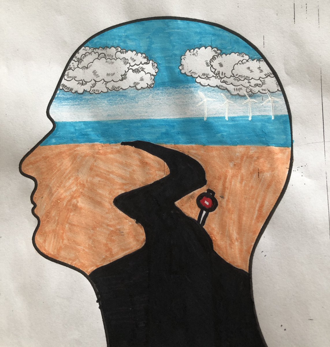 RHarbour_Art's tweet photo. Year 7 ‘what’s in your head?’ https://t.co/3vb6dbTcUm