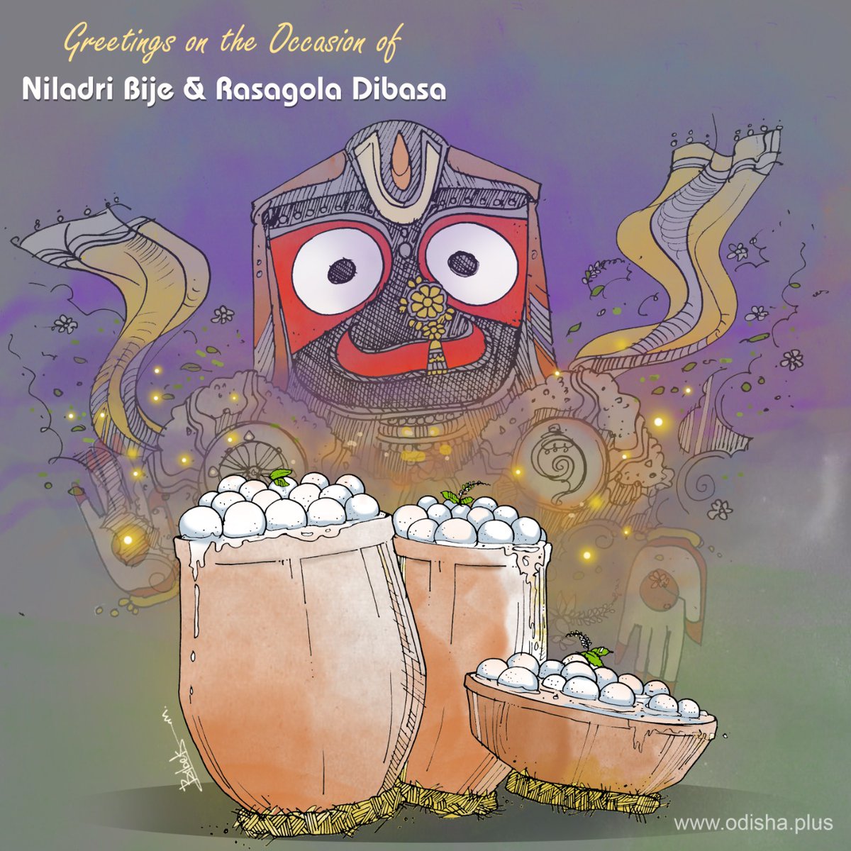 Odisha_Plus's tweet photo. @Odisha_Plus wishes you all a happy #NiladriBije &amp; #RasagolaDibasa

by - @your_bibek 

@OdishaBuzz @BBSRBuzz @OdiaCulture @SJTA_Puri @PIBBhubaneswar @Ashutosh67th @Culturedeptt
#rathyatra #Rasagola #RathYatra2022 #creativeartist  #MahaLakshmi #ରସଗୋଲାଦିବସ #ରସଗୋଲା #illustrationart https://t.co/xT6BHp4RwB