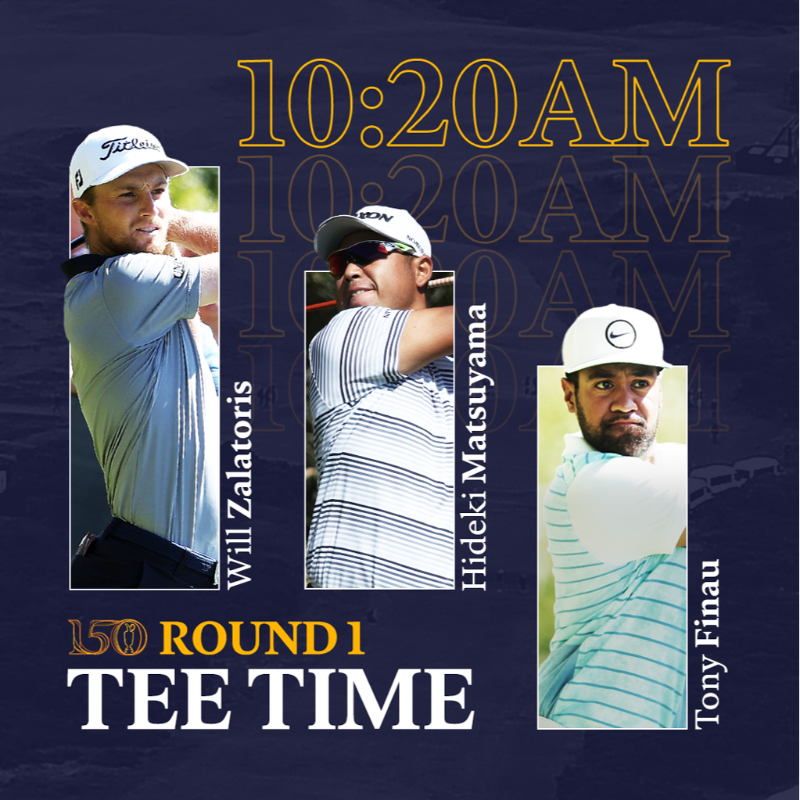 TheOpen's tweet photo. 🚨 Tee times are in 🚨

Check out the full draw for Thursday and Friday 👉 https://t.co/wOgJInIVNj

#The150thOpen