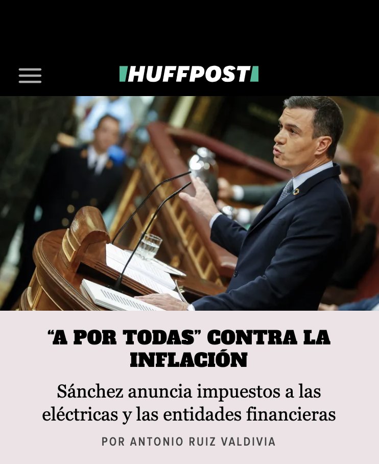 ElHuffPost's tweet photo. Ahora, en nuestra portada, las grandes medidas anunciadas por Sánchez. Por @arvaldivia desde el Congreso
https://t.co/UUKFhZE4dx https://t.co/ha18ISuWYK
