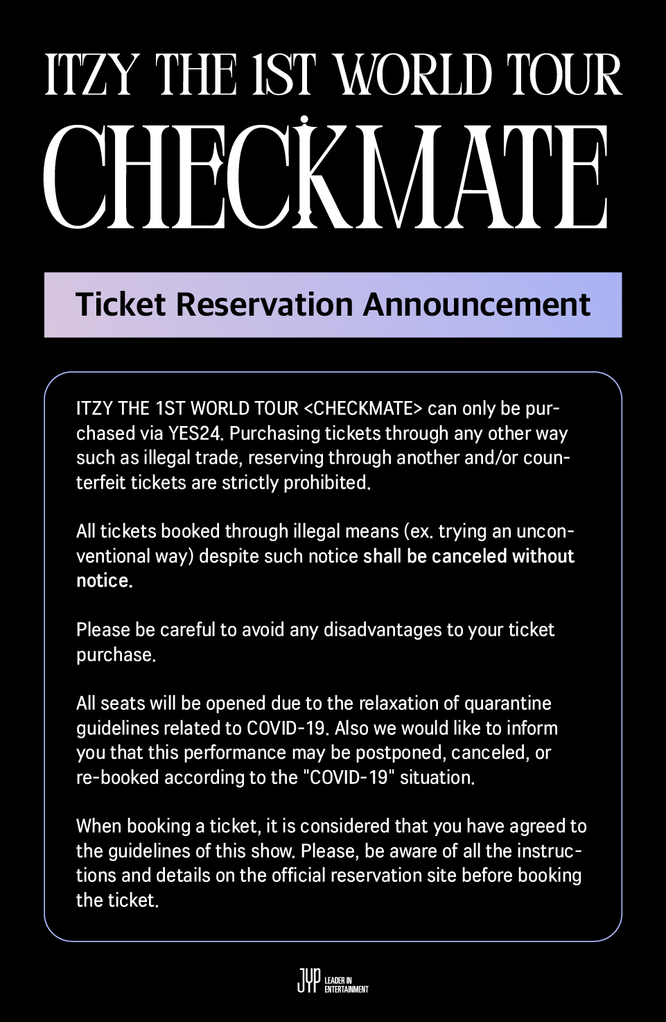 ITZY on Twitter: "ITZY THE 1ST WORLD TOUR in SEOUL ð General Sale