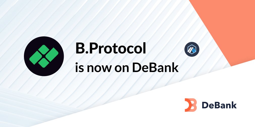 B.Protocol's portfolio is now tracked on debank.com! (<a href="/arbitrum/">Arbitrum</a> version)

Hat tip to all <a href="/bprotocoleth/">B.Protocol (⊟→⊞)</a> voters! $BPRO
debank.com/vote/12886