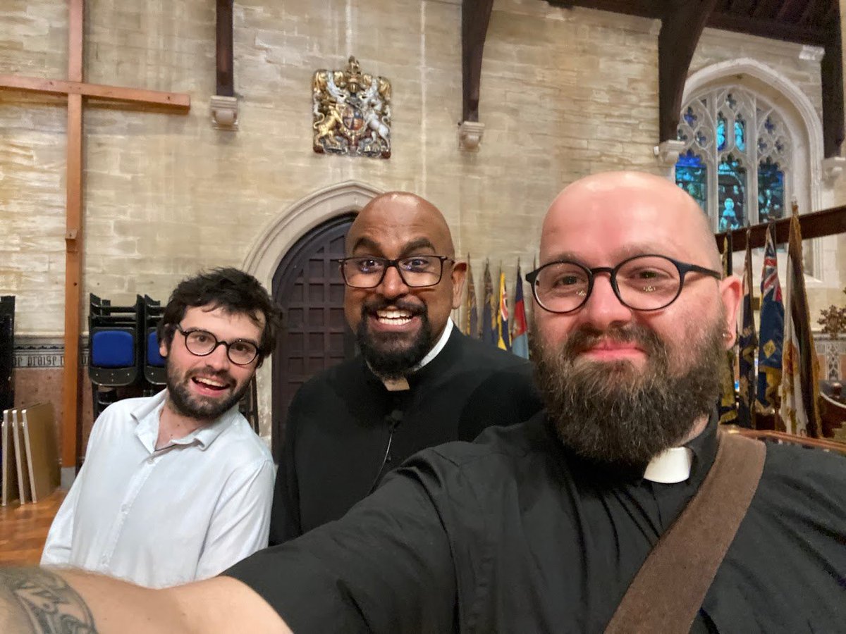 I've passed my first year of <a href="/PRE_roehampton/">Roehampton Philosophy, Religion, Ethics, Theology</a> DTH in Practical Theology! With thanks to the wonderful <a href="/ash_cocksworth/">Ash Cocksworth</a> <a href="/_jamesb/">James Butler</a> @DrClaretheology <a href="/GalgalloYohana/">Andrew Rogers</a> for wisdom, insight &amp; understanding. 
Here's a pic of me, <a href="/lucaslarner/">Luke Larner</a> and @giacbelloli being bespectacled and bearded 1/