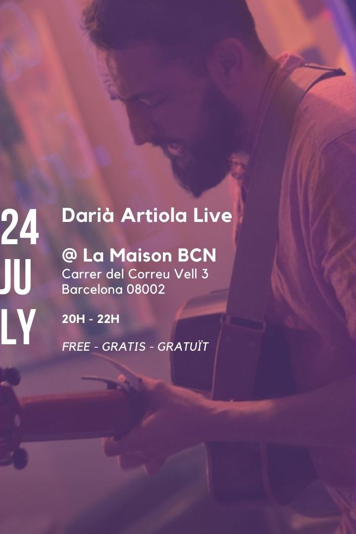 Playing an #acoustic concert @ La Maison in #barcelona on July 24th.

#barcelonamusic #musicaenbarcelona #livemusicbarcelona