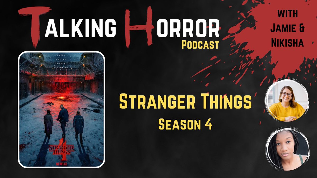 Talkhorrorpod's tweet photo. This week we finally breakdown ALL of S4 of #StrangerThings with @TheNerdVersePod!

Listen Here: https://t.co/m3k24rIZtT

#horror #tv #netflix #StrangerThings4 #EddieMunson https://t.co/l7paJanLtq