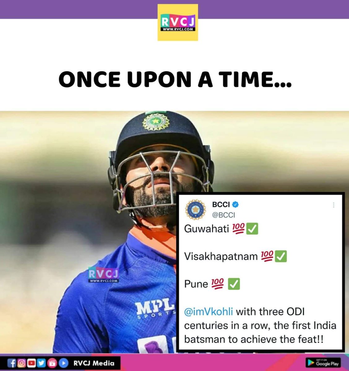 RVCJ_FB's tweet photo. Three ODI centuries in a row 🔥 https://t.co/opSt0bpYZ4