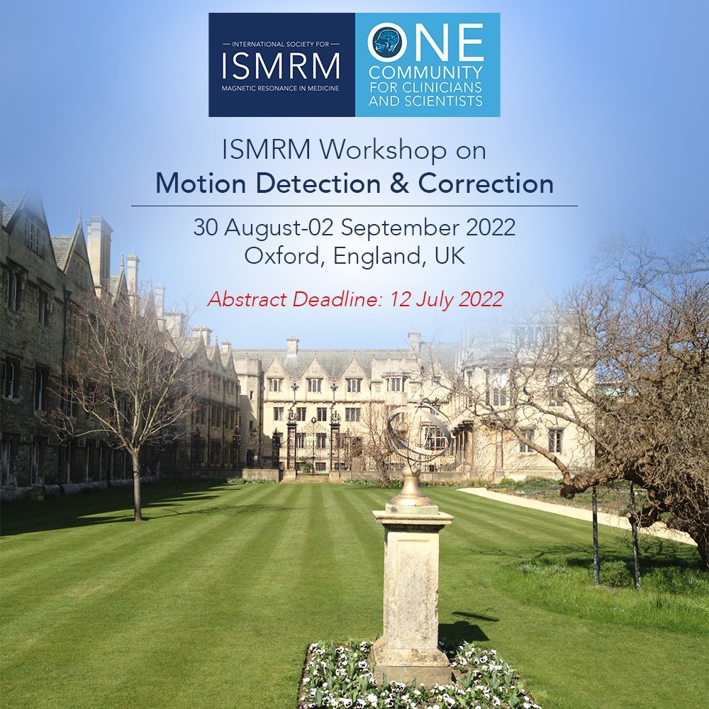 AaronHessMRI's tweet photo. @ISMRM #MoCo workshop abstract submission today! Looking forward to a meeting in motion.

 @MRI_CPrieto @NadineGraedel @KuestnerThomas @dan_gallichan @NadineGraedel @StefanSkare https://t.co/HLQKpfhAdy