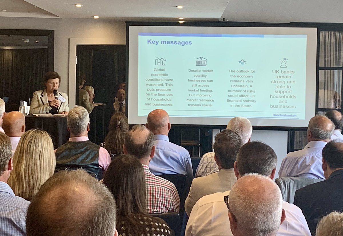 #BoE FPC member Elisabeth Stheeman <a href="/e_stheeman/">Elisabeth Stheeman</a> speaking in #Brighton to local business decision makers about the stability of the UK financial system.