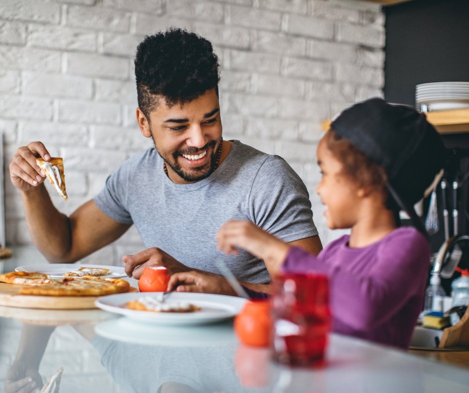 Don't underestimate the importance of sitting down and having a meal with your child. Meal time can be a great opportunity to talk to them. Visit kkdf.org to learn more about how you can have teachable moments during meal time. #kkdf #parenting #mealtime