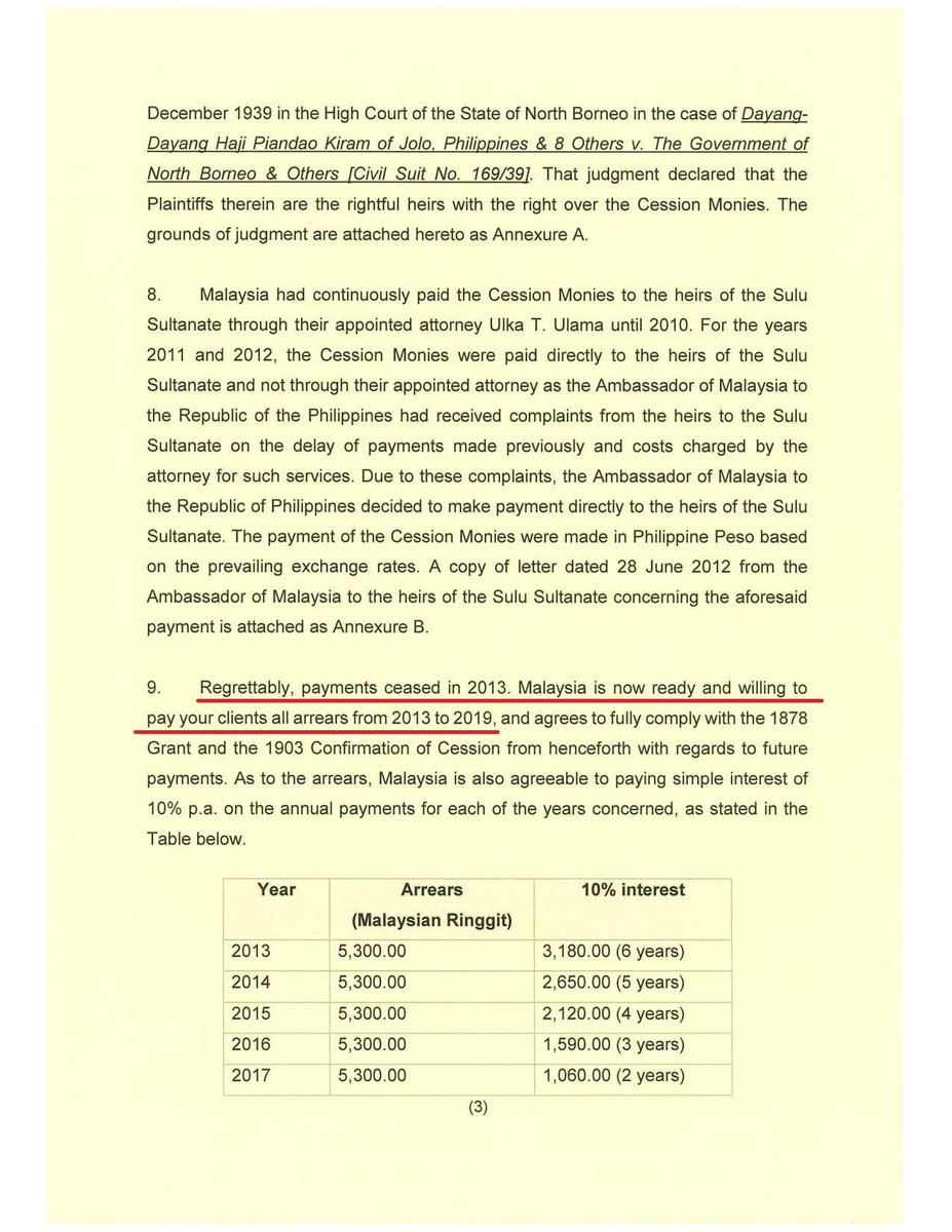 harishamzah's tweet photo. Surat yang telah menyebabkan aset Petronas bernilai UNITED STATES DOLLAR 2 BILLION (USD2,000,000,000) di Luxembourg DIRAMPAS oleh pewaris Sulu. 

Bila kerajaan nak angkut Mahathir, Tommy Thomas &amp; sekutu ke mahkamah kerana mengkhianat negara? https://t.co/1kMAZOCPxL