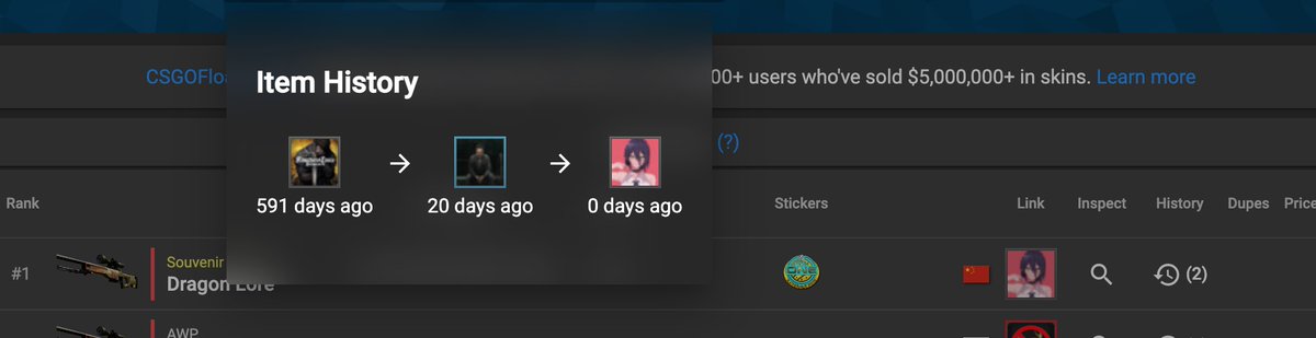 tchuriki's tweet photo. So Valve couldn't remove the skins from the storage. So soon we will see two more SV DLors (FN 0.060577 and MW 0.1246) ?! https://t.co/vGMsVgao0o