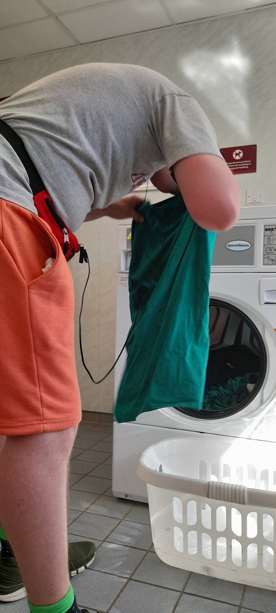 We are home. It has not been relaxing. On a fraught Sunday, laundry provided an opportunity to self-regulate. The unpredictable future with covid rising has caused an anxious son who knows but doesn't understand. 🤔😳 #holidayswithautism #covidconfusion #masksareback #cancelled