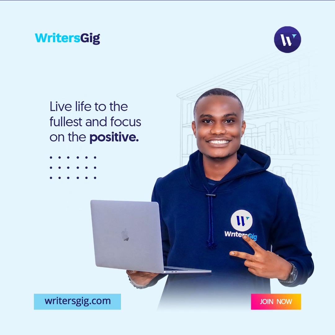 WritersGig's tweet photo. Negativity no dey pay o. Leave wahala for people wey get am, and live life to the fullest.

How is the public holiday going? 
Enjoy the rest of the week!🥳 https://t.co/C4JKtmX5NI