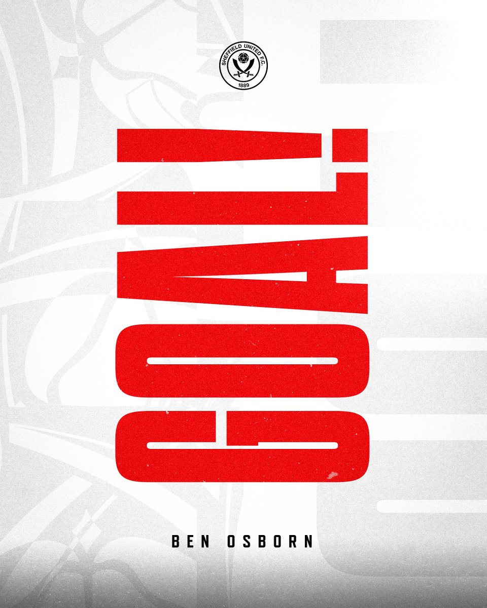 SheffieldUnited's tweet photo. OZZZYYY!

Iliman flicks it through to Ben Osborn who's deflected strike finds the back of the net. United lead 1-0! 💪 https://t.co/ZmeIL9NYaD