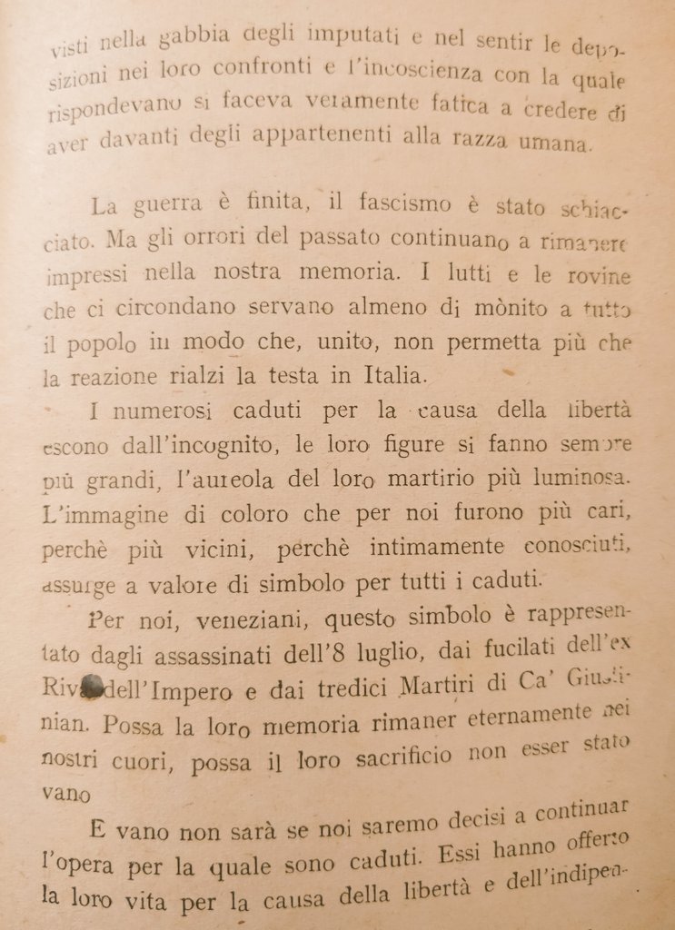 FR2007venezia's tweet photo. I 13 martiri di Ca Giustiniani. #Gaddi #Giuseppe saggista partigiano operaio antifascista iscritto al #PCI condannato nel 1928 dal Tribunale Speciale.#8settembre entra nella #Resistenza,catturato, deportato in Germania.Fugge, costituisce il PCI Veneto. #memoria #antifascismo https://t.co/H6XNbeNXgW