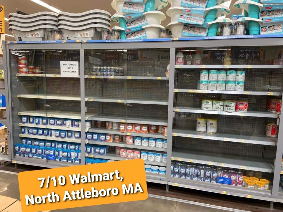 BuildUpRDNs's tweet image. there are &amp;gt;4.7K @Walmart stores in the US. These are often the only stores in rural communities &amp;amp; where WIC recipients have to go to get #infantformula...&amp;amp; shelves across the country  STILL look like this...who is #formulashortage harming the most?