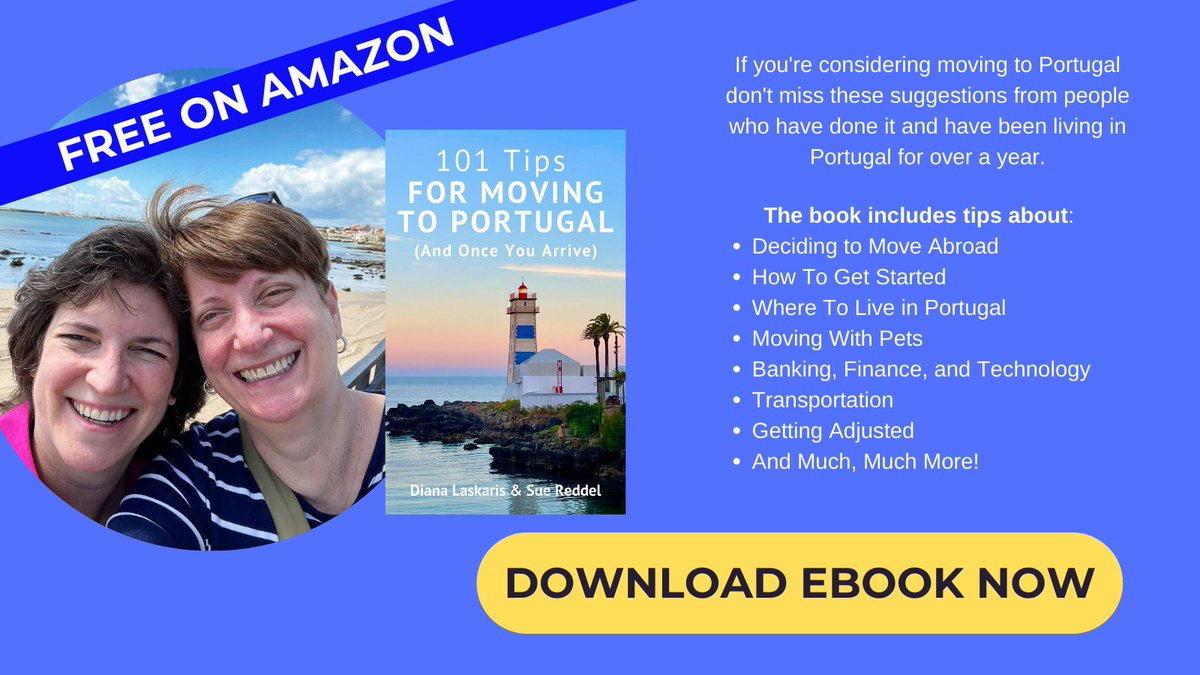 Today's the day! 🗓️

We're launching our ebook on Amazon. 📕
101 Tips For Moving To Portugal (And Once You Arrive).

We're running a FREE promo for only a few days so don't miss it! ⏰

Click the link to get it FREE: amzn.to/3uGztwM 
Don't forget to write a review! 😊