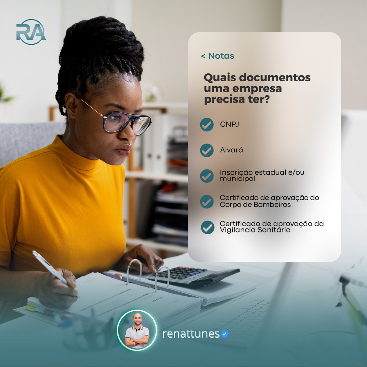 renatunes's tweet photo. Empreendedor, você sabia que para funcionar de forma legal, precisa destes documentos? 
.
.
.
#empreendedorismo #cnpj #alvará #inscricaoestadual #aberturadeempresa #sebrae #sebraerj #empreendendo #microempreendedor #microempresa #microempresario https://t.co/zYgtrPsoEm