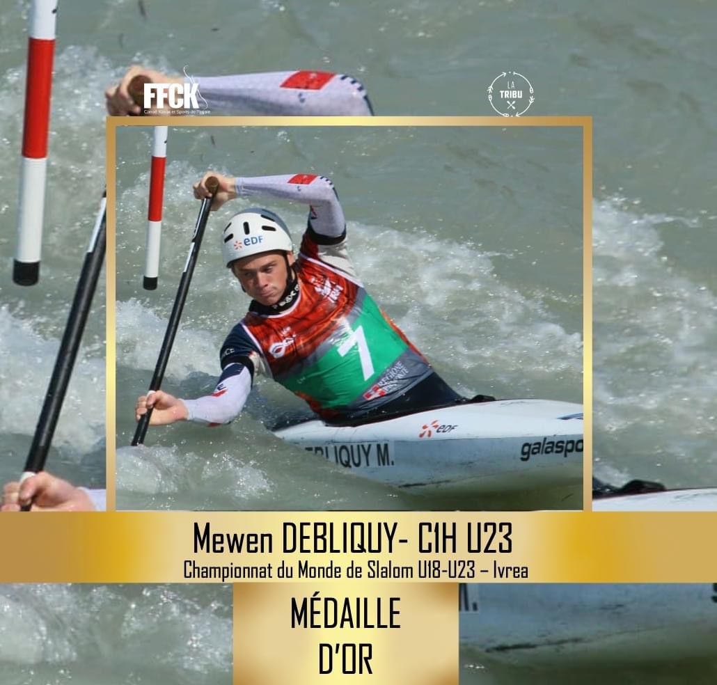 🥇 Titouan Castryck et Mewen Debliquy champions du monde !! #slalom
Les 2 Cessonnais du club des Poissons Volants ont décroché 2 médailles d’or en Italie le week-end dernier.
Mewen en #canoë U23 et Titouan en #kayak U18. Bravo à eux !! 
asckpv.wordpress.com
#cesson #rennes