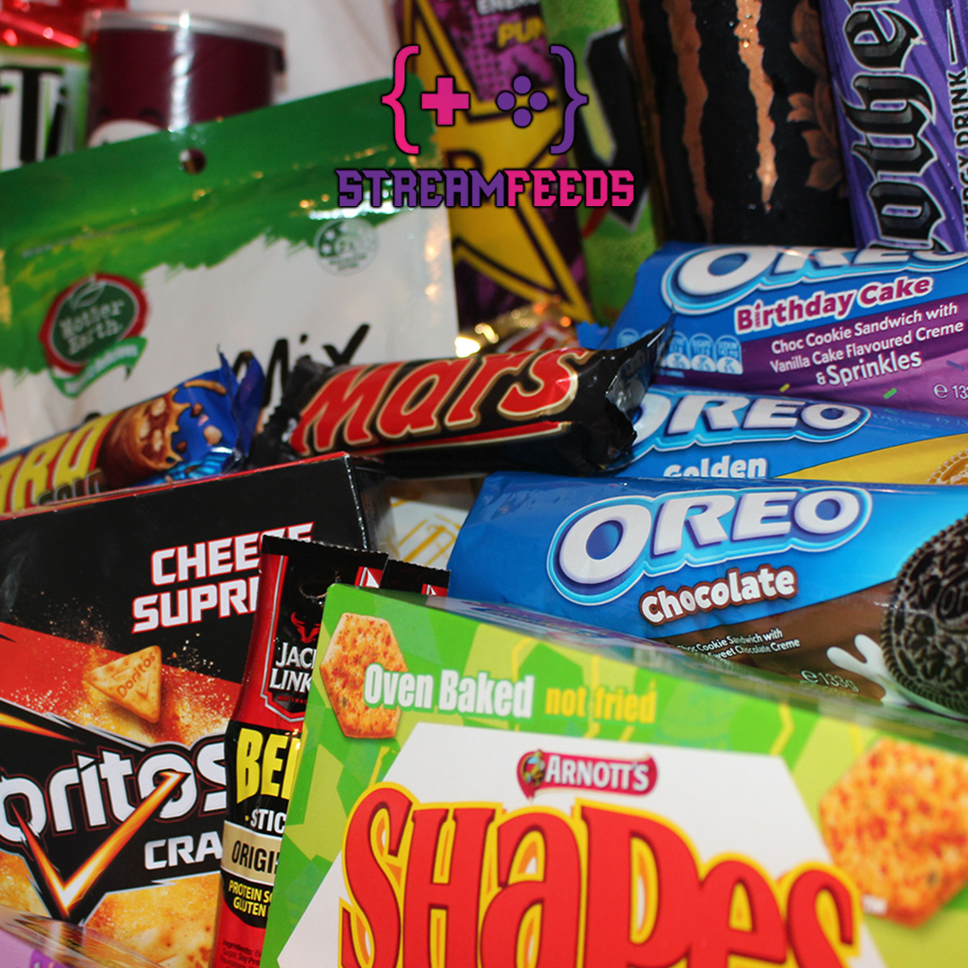 #feedyourstream with Streamfeeds, NEw Zealand first (and so far only) Mystery Snack box built by gamers for gamers.

Check out our website for all the different options we have, one off boxes, a subscription and even a Mega Monthly Box!!

streamfeeds.co.nz