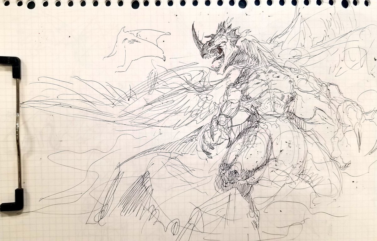 #やじるのらくがき
#落書き
いつもの。
ボールペンでガリガリ。 