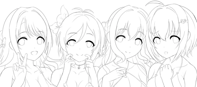 お顔描けたー 
