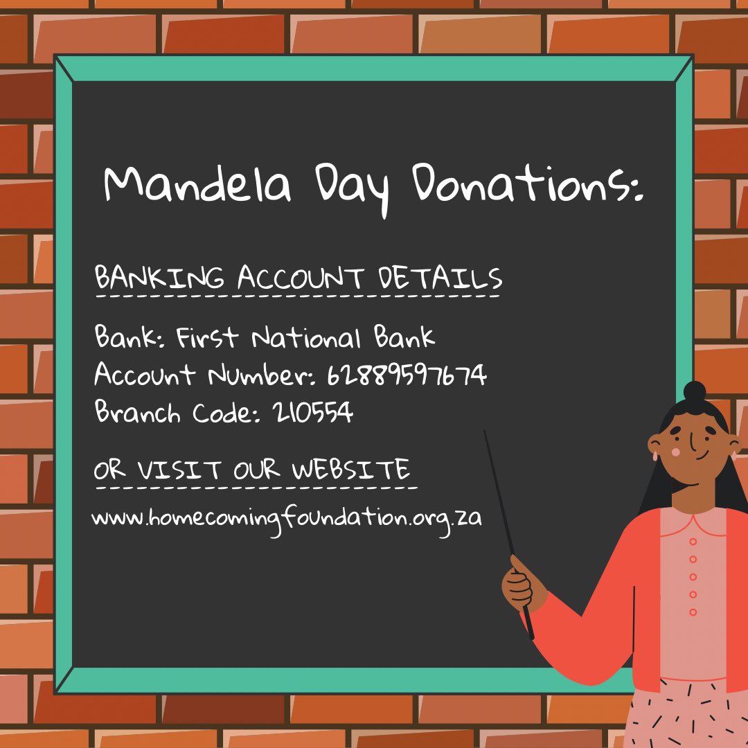 “It is not beyond our power to create a world in which all children have access to a good education.” - Former President Nelson Mandela 

What you contribute matters, no matter how big or small! We have the ability to shape learning spaces to be productive &amp; safe #MandelaDay ☀️