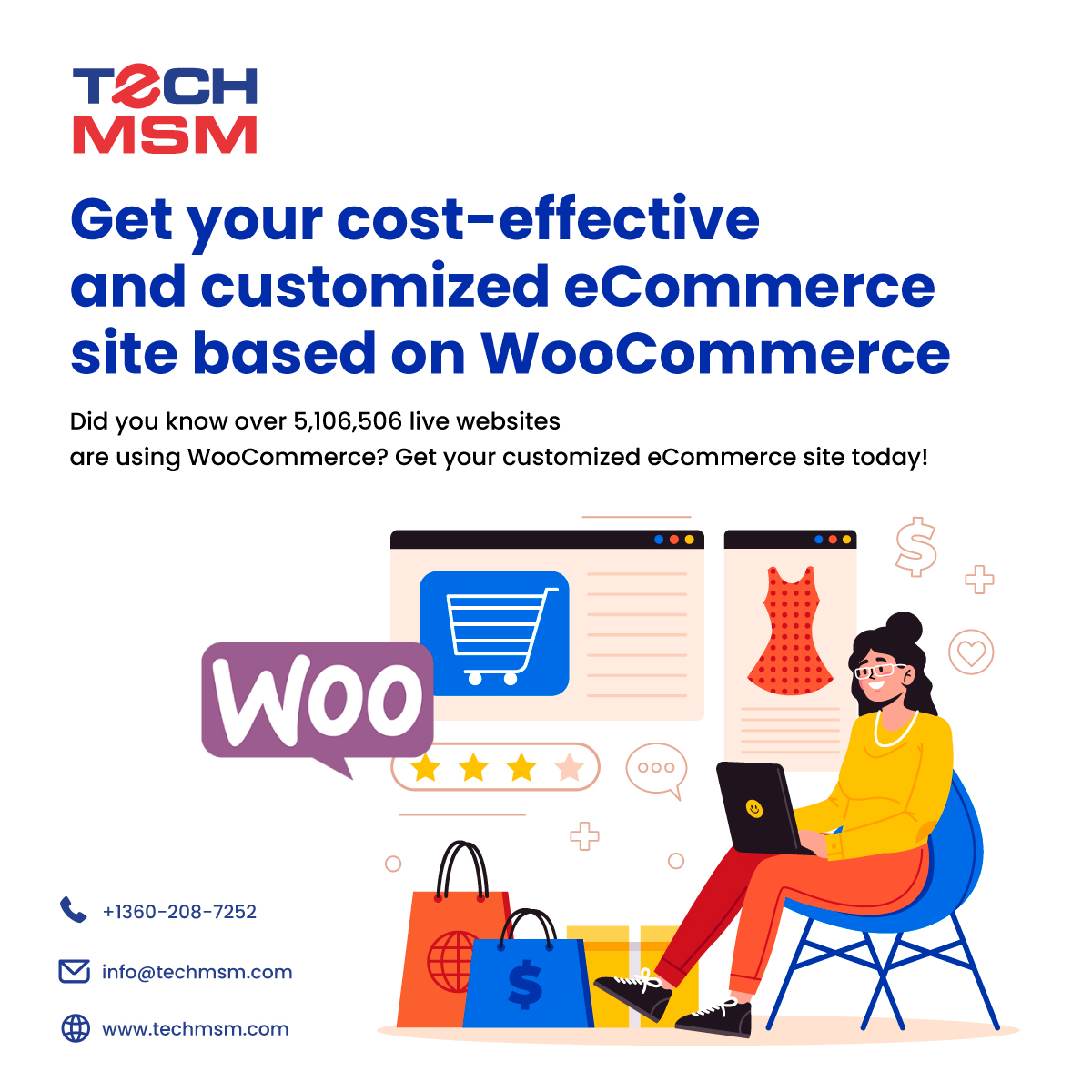 TechMSM1's tweet image. Did you know over 5,106,506 live websites are using WooCommerce? Get your customized eCommerce site today!
#techmsm #woocommerce #ecommerse #webdevelopment #appdevelopment #digitalmarketing