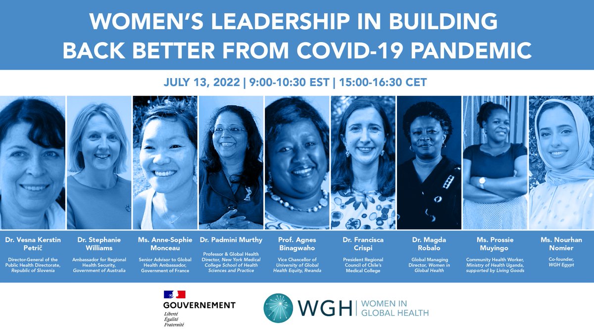 SPEAKER ANNOUNCEMENT  🗣️
Don't miss out on our amazing panel on Women’s Leadership in #BuildingBackBetter from the #COVID19 Pandemic: 
@minimurthy1234
@MagdaRobalo
@MinZdravje
@AusAmbRHS
@francrispi 
@agnesbinagwaho
@wghegypt

👉 bit.ly/3afPNhh