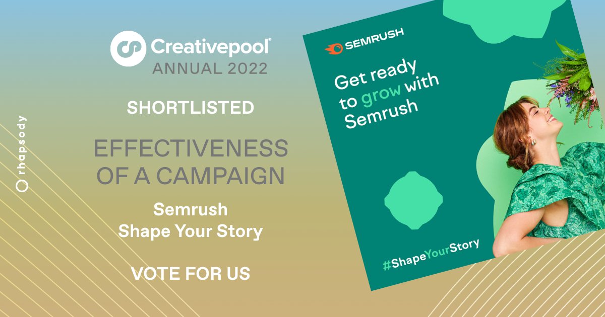 SHORTLISTED: ‘Effectiveness’ category for a campaign we produced for SEO giants Semrush at the back-end of last year...
hubs.la/Q01gF58x0 - VOTE here.

#contentnatives #creativitystartswithaconversation #illustration #creativity #creativecampaign