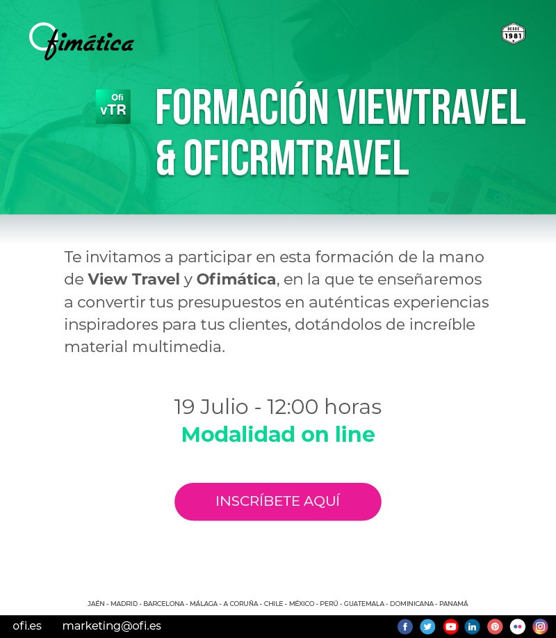 Viewtravel3's tweet photo. @ofisoftware  y Viewtravel 
Queremos que sepas como hemos potenciado nuestras herramientas trabajando juntos.
¡Te esperamos!

https://t.co/EYw6QahPtX https://t.co/chWTfjIeQ3