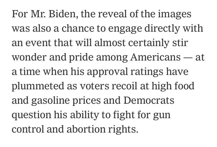 ProDemocracyRTs's tweet image. Can someone at the New York Times explain what the hell this paragraph was doing in its story about images from the Webb telescope? (h/t @JohannaZorn)