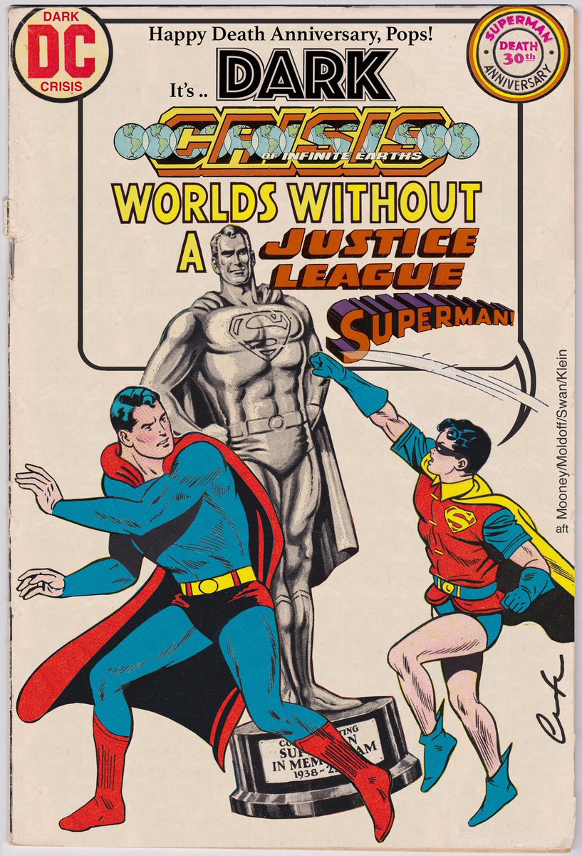 ChuckBrouilette's tweet photo. #DarkCrisis #WorldsWithoutAJusticeLeague #Superman @DCComics #HolyShitSuperboy vs #SnyderversePaKentSuperman but #hugsAndKissesAbound from front to back w #ArthurCurry guest-starring in a #KidQuick adventure & nary a dark crisis in sight โ๏ธ https://t.co/WBWKyOzTs5