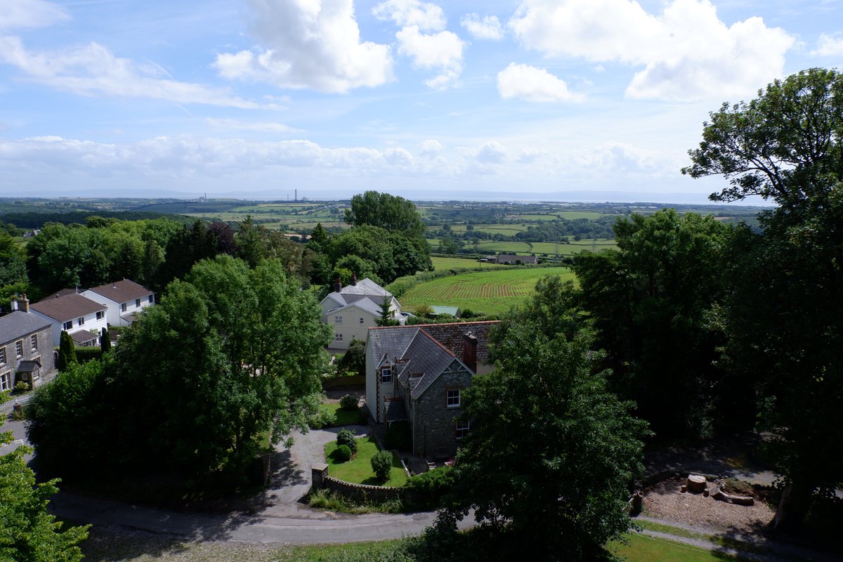 Some photos taken during external stonework and tower roof repairs to St Hilary church, St Hilary, new guarding will be added to the parapets to protect the drop. #cowbridge