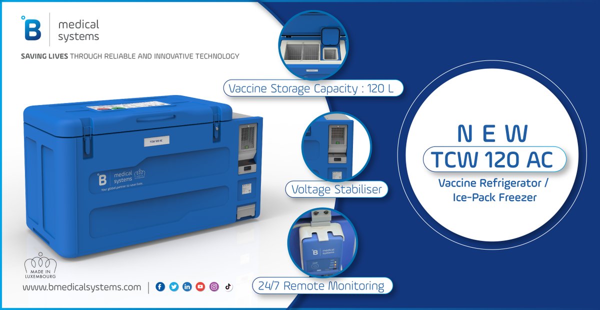 RT BMedicalSystems: Our new TCW120AC is equipped with an #innovative integrated #voltagestabiliser, enabling it to easily withstand voltage spikes and ensure that the #vaccine doses stored inside it are always safe! #coldchain

Learn more about our new T…