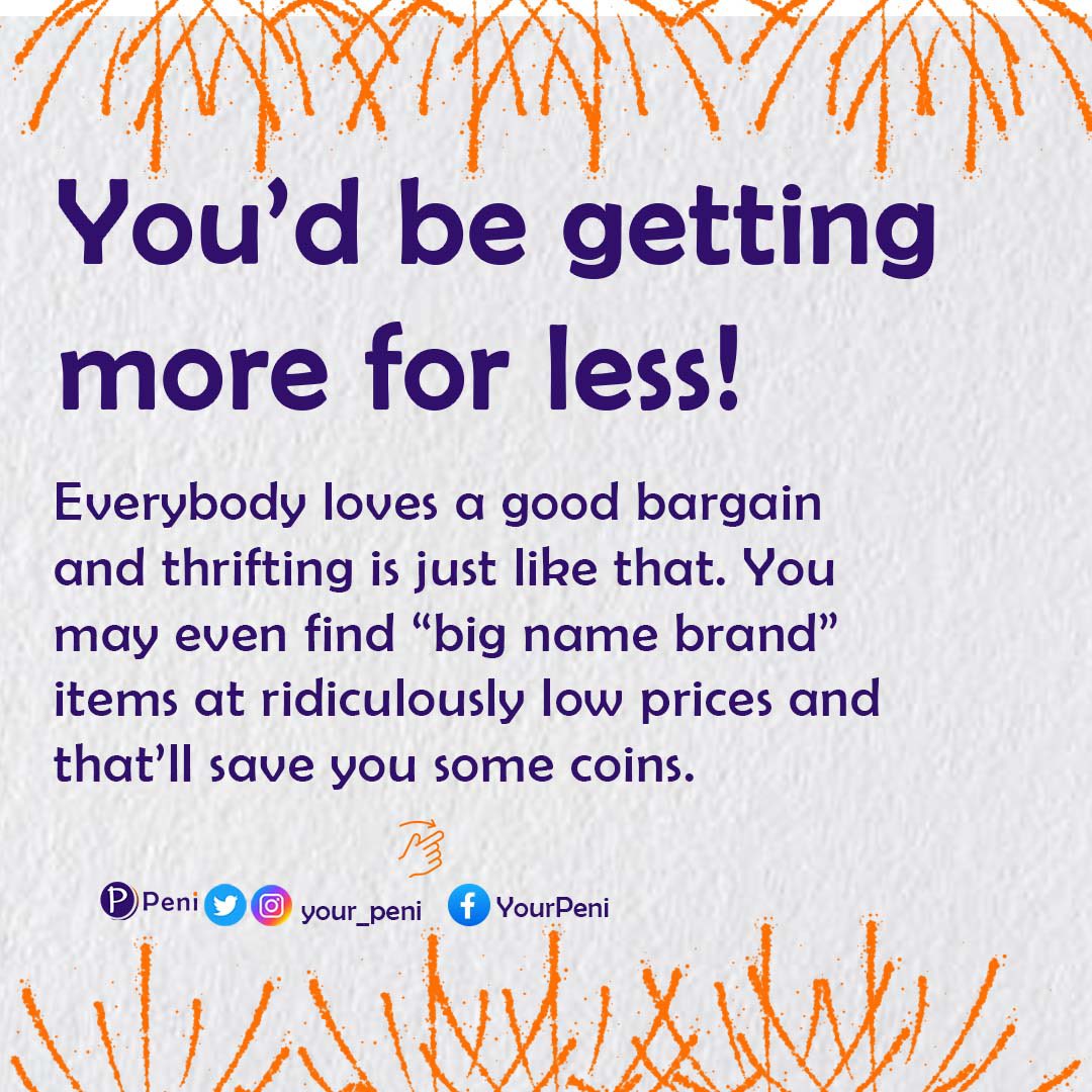 Your_Peni's tweet photo. Thrifting is like a treasure hunt, there's no telling what you may find. With the constant increase in prices of items, we strongly recommend.💎🛍 
If you’ve ever tried thrift items, tell us about your experience in the comments section 👇

#yourpeni #thriftshop #thriftstorefinds https://t.co/SNHyZHbj7p