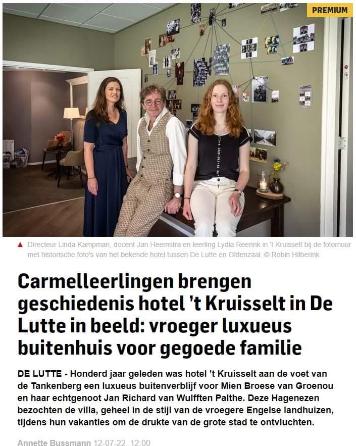 Uren, dagen, weken, maanden zijn ze er mee bezig geweest, Lydia en Kick van 6-VWO aan de Lyceumstraat (Twents Carmel College Lyceumstraat), onder bezielende leiding van docent Jan Heemstra. kruisselt.nl/9069/