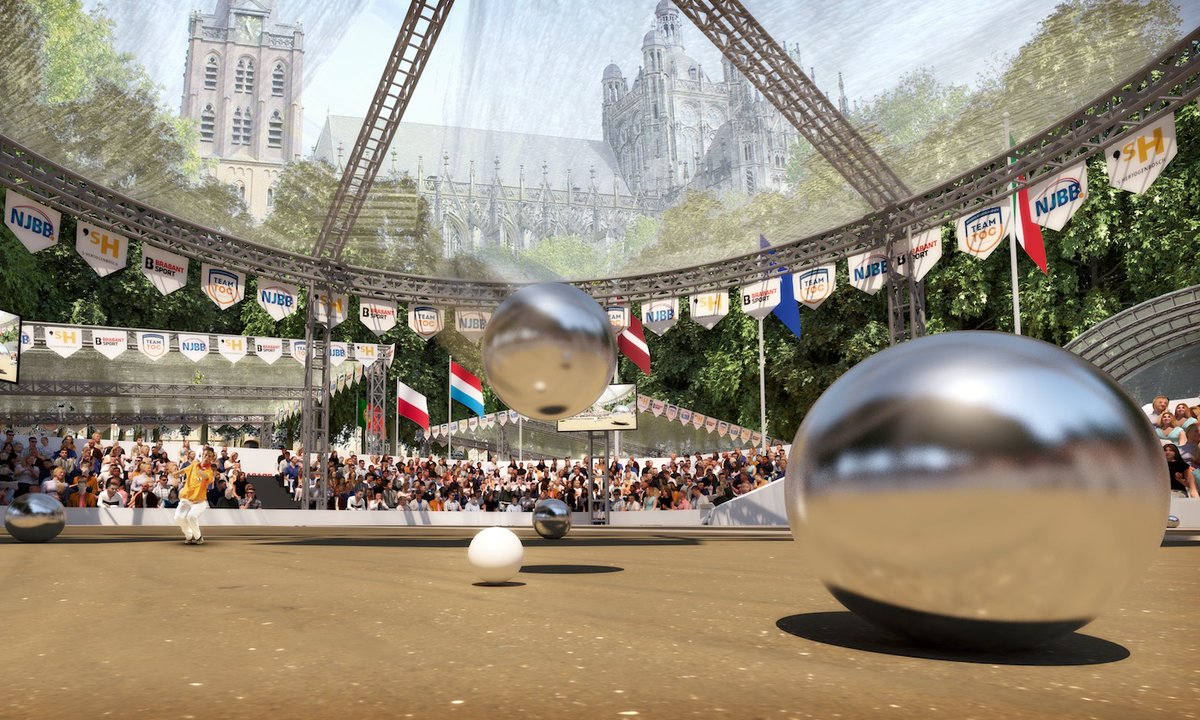 SPORTNEXT's tweet photo. Het centrum van Den Bosch is deze week het episch centrum van de EK Petanque. 

Met de EK wil de organisatie laten zien dat petanque een sport is voor iedereen en daarmee de sport beter positioneren en het imago verbeteren.

https://t.co/dZeGzKMCLB #sportnext https://t.co/bpRTqso1Gf