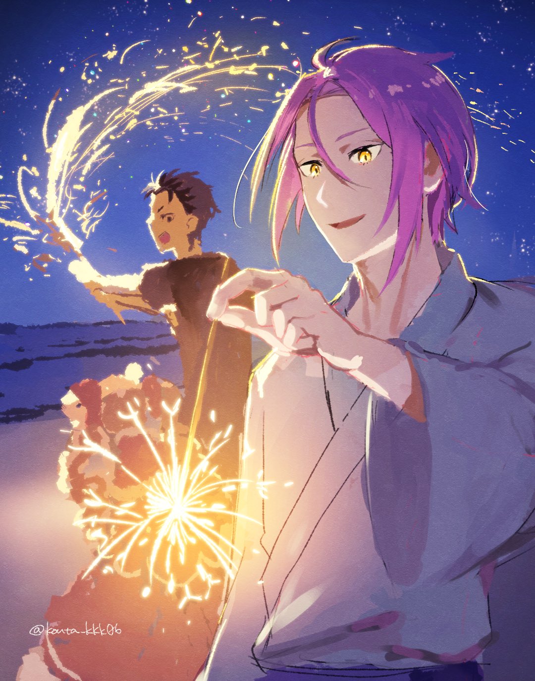 コウタ 手持ち花火を楽しむユス ベア子 T Co Czw9zoocre Twitter