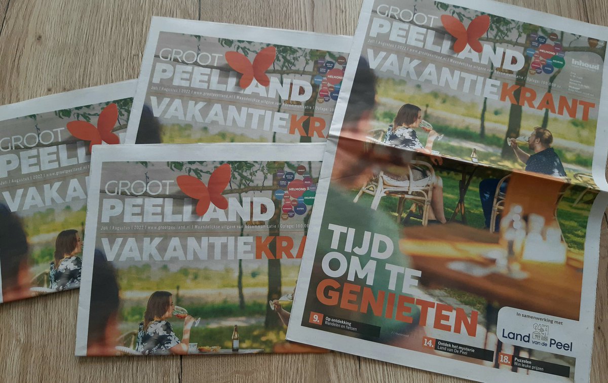 VVVDeurne's tweet photo. Wat ga jij deze vakantie doen? Kijk voor leuke uittips in Deurne en @LandvandePeel in de Groot Peelland Vakantiekrant, heb je hem niet door de bus gekregen? Haal 'm dan gratis op bij de VVV's en toeristenbureau in de Peel #vakantie #uittips https://t.co/XeqnLFBQbV